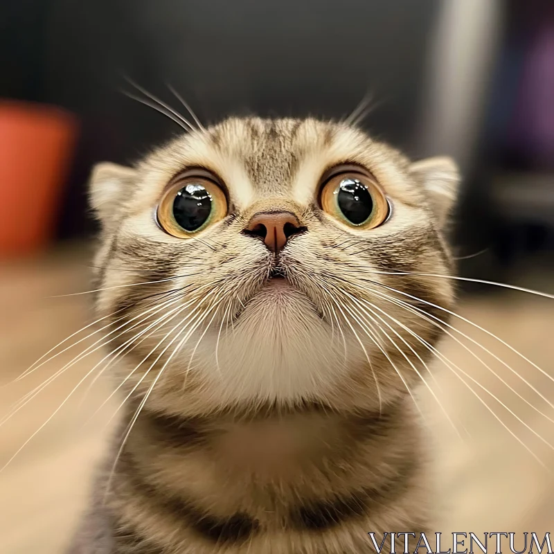 Adorable Close-Up of a Kitten AI Image