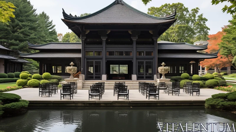 Chinese Wedding Venue: A Blend of Tradition and Artistic Symmetry AI Image