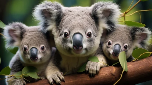 Enchanting Koalas on Tree Branch - Wildlife Photography