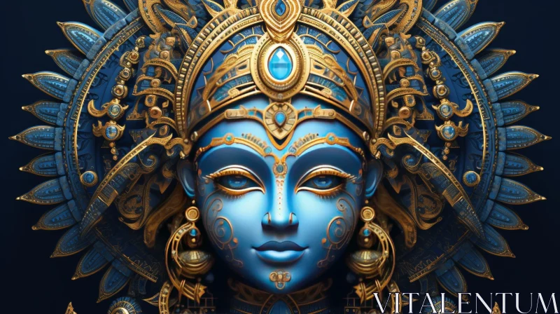 Enigmatic Hindu Goddess Portrait AI Image