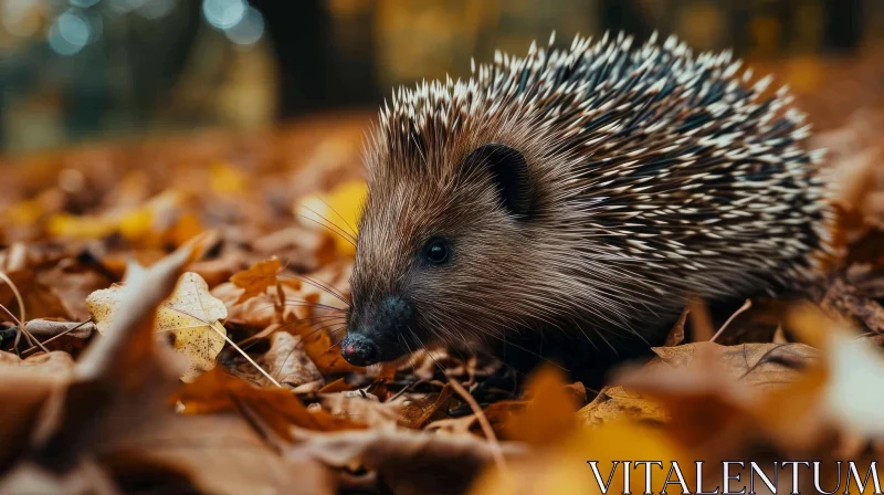 Hedgehog in Autumn Forest | Nature Photography AI Image