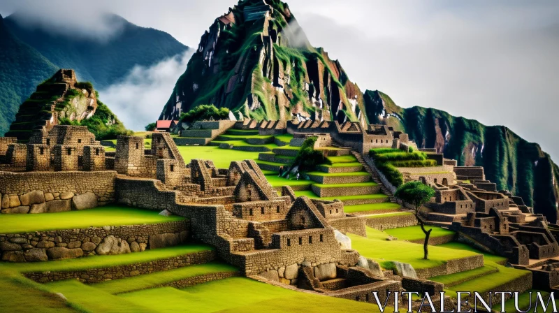 Machu Picchu - Ancient Ruin in Peru | Surrealistic Terraced Cityscapes AI Image