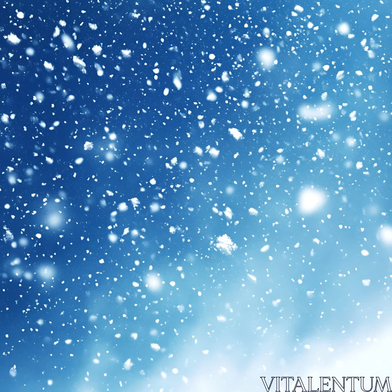 Serene Winter Snowfall AI Image