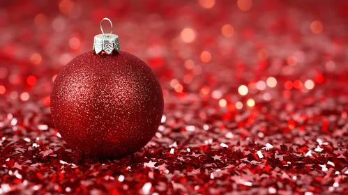 Glittery Red Christmas Decoration