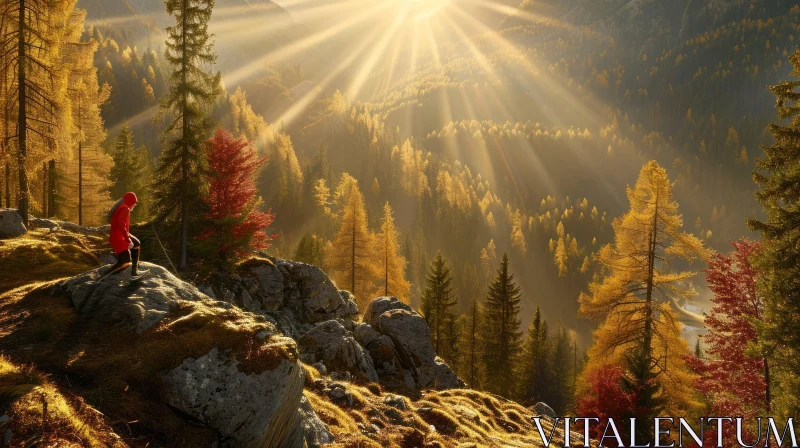 Captivating Sunset in the Mountains of Autumn | Slovenian Paintings AI Image