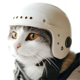 Cat in a Helmet