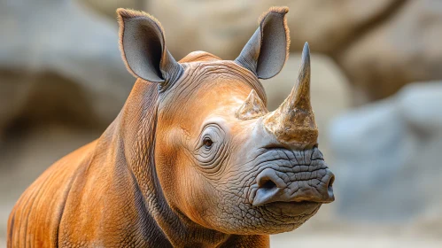 Wildlife Close-up of Majestic Rhinoceros