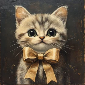 Adorable Furry Kitten Portrait
