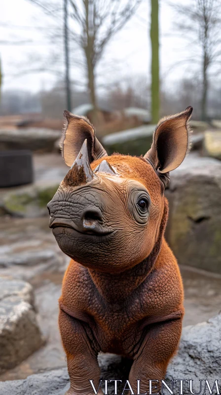 Young Rhino in Nature