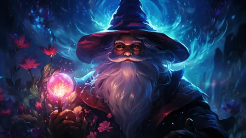 Enchanting Wizard Art: Captivating Illustration with Skillful Lighting