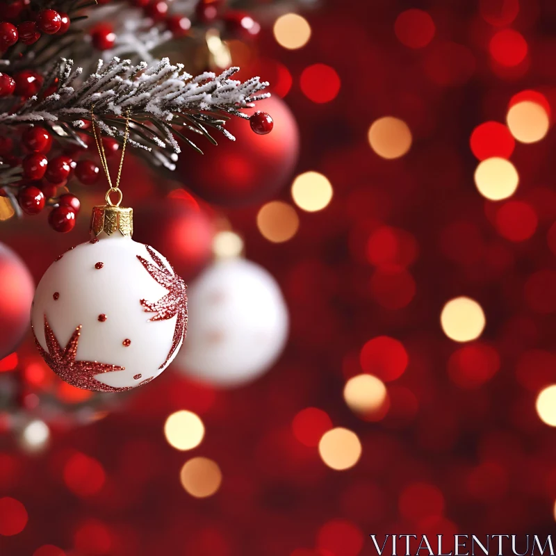 Beautiful Festive Holiday Ornament AI Image