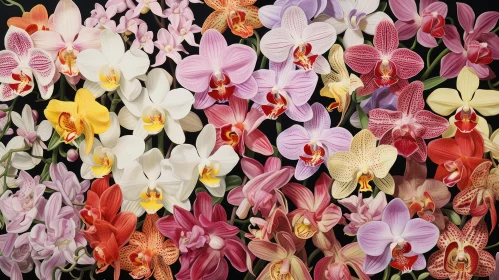Colourful Orchid Arrangement - A Display of Delicate Details and Pastel Harmony