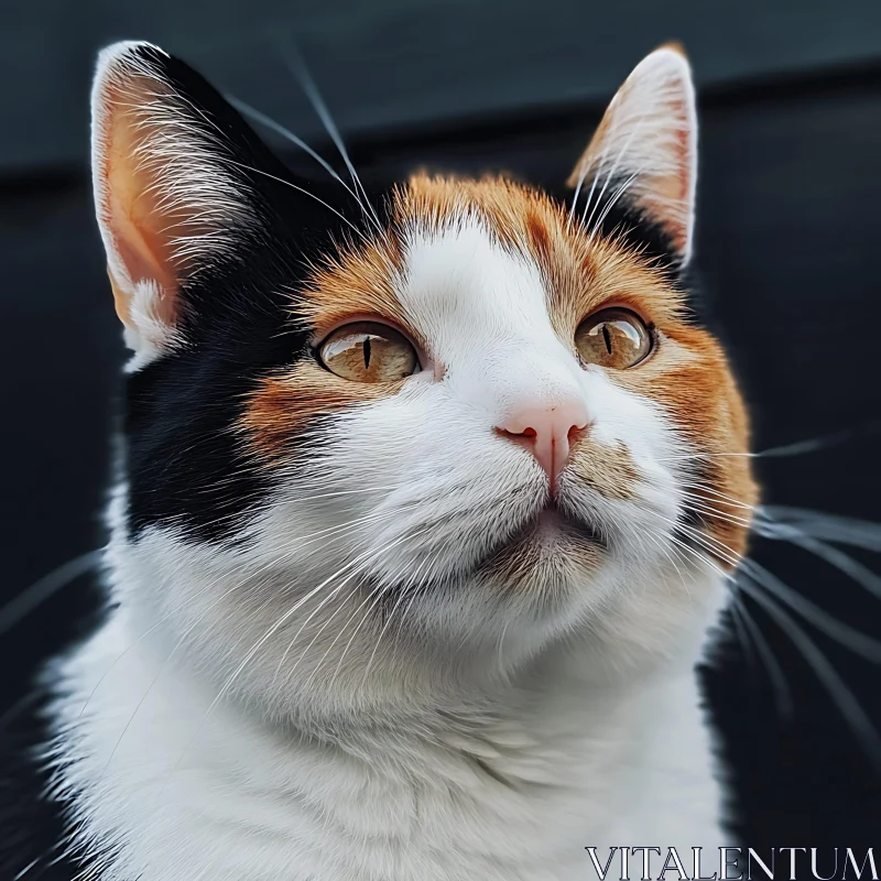 Calico Cat Close-Up AI Image