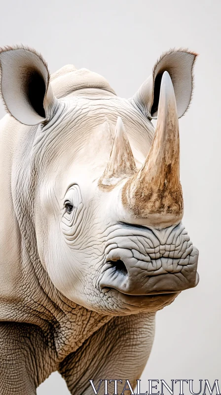 AI ART Detailed Rhinoceros Portrait