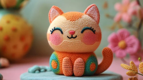 Adorable Crochet Cat Doll for Children