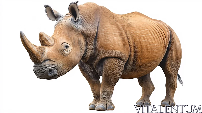 Wild Rhinoceros Profile AI Image