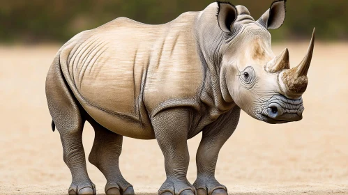 Wild Rhino in Nature