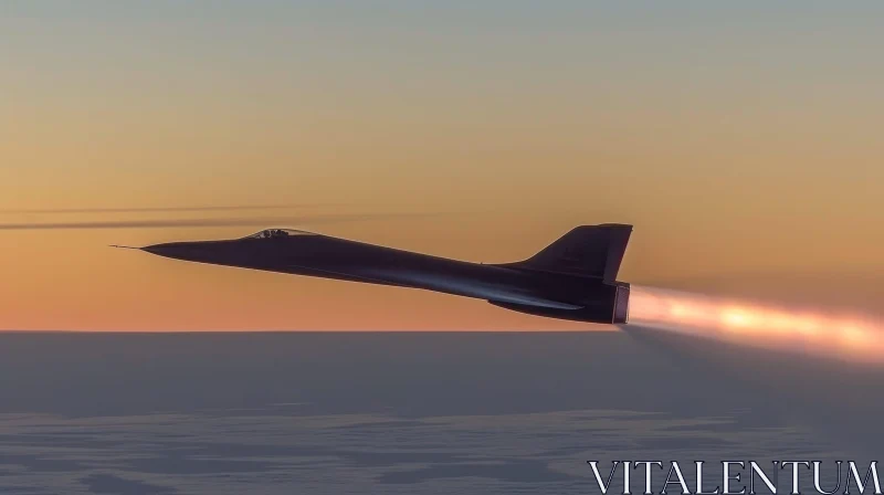 SR-71 Blackbird Aircraft in High-speed Flight AI Image