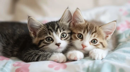 Cute Kittens Relaxing Together