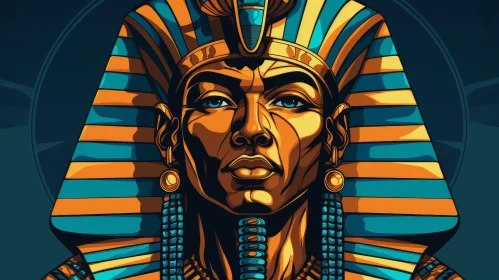 Ancient Egyptian Pharaoh Portrait