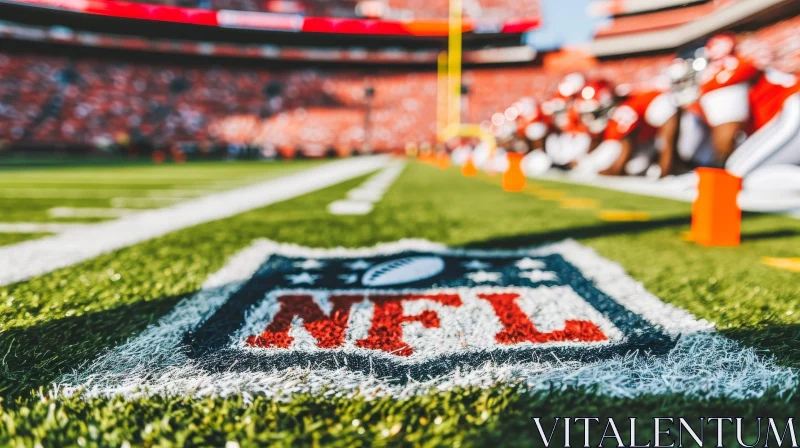 AI ART NFL Logo on Field: Vibrant Image Capture