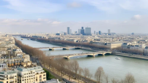 Paris and River Seine: A Serene View of the City