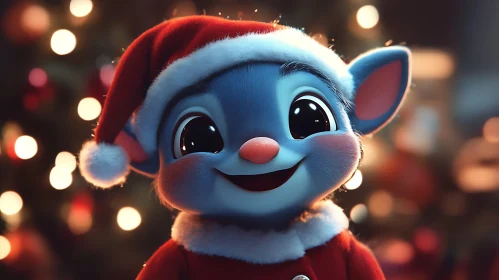 Animated Santa Character Celebrating Christmas