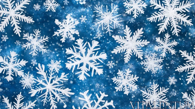 AI ART Falling Snowflakes in Winter