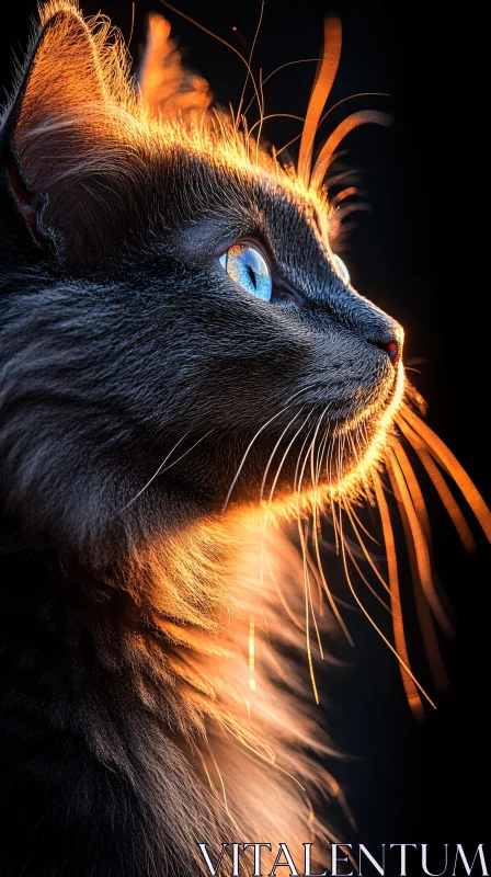 Cat in Sunlight AI Image