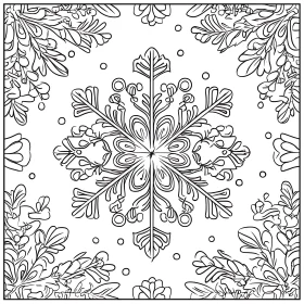 Symmetrical Floral Mandala Pattern