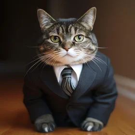 Business Cat in Formal Attire