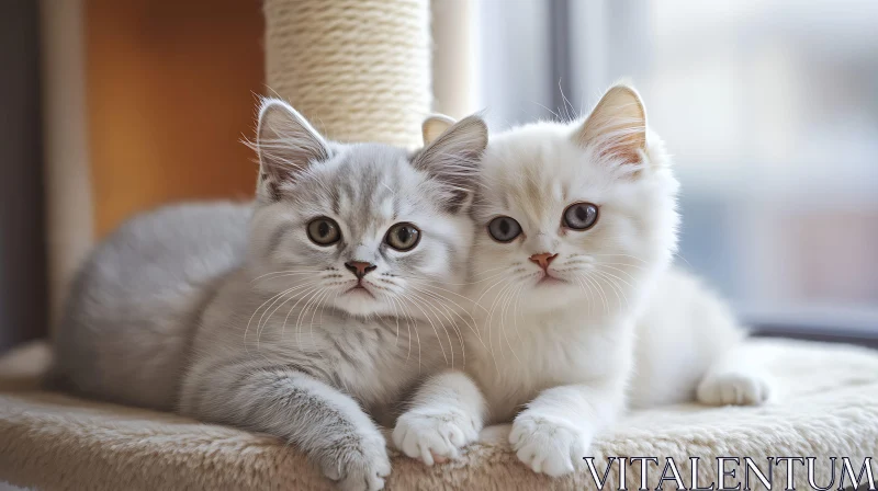 Pair of Cute Kittens AI Image