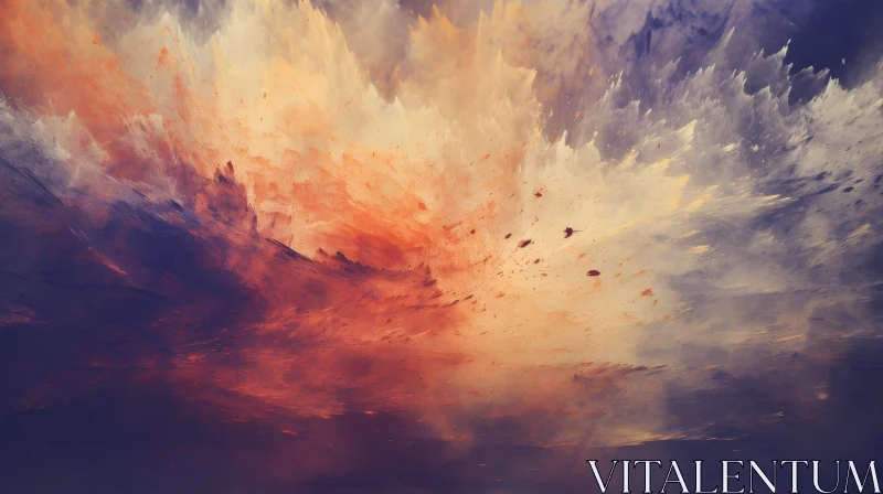AI ART Stormy Sky Abstract Painting