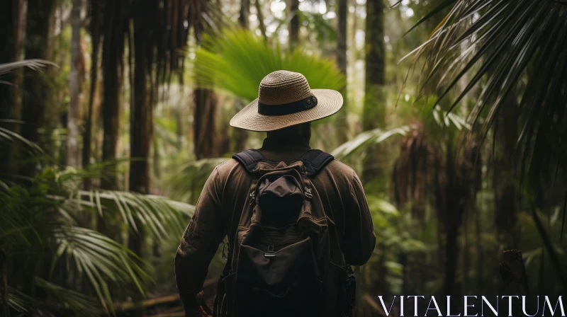 Man in Hat in Tropical Jungle | Nikon D850 | Scoutcore AI Image
