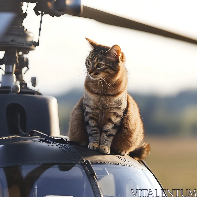 AI ART Cat and Helicopter Fusion