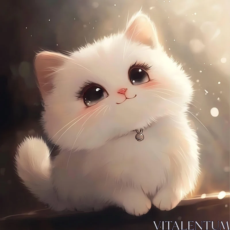 Charming Kitten with Soft Fur and Expressive Eyes AI Image