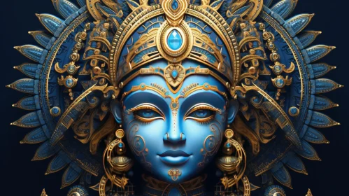 Enigmatic Hindu Goddess Portrait