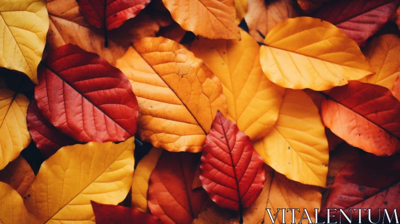Autumn Leaves in Bold Colors - A Naturalistic Nostalgia AI Image