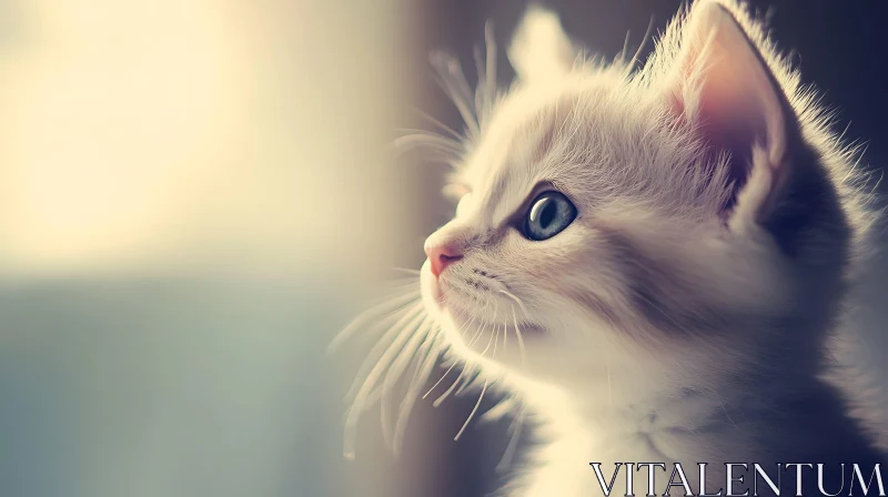 AI ART Cute Kitten Profile Close-up