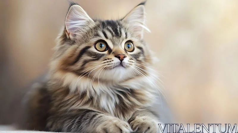 Charming Kitten Close-Up AI Image