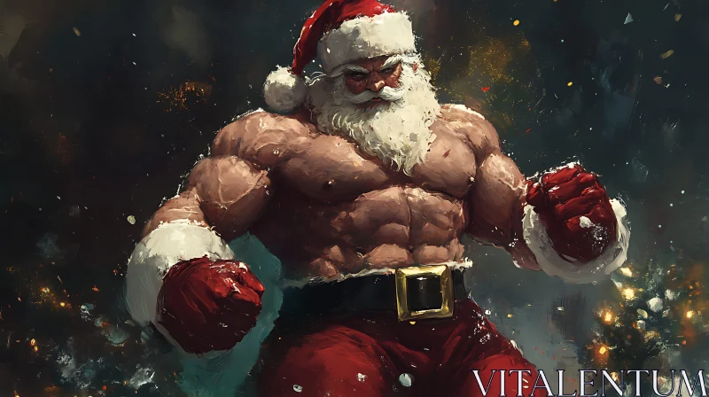 Powerful Santa Claus for Christmas AI Image