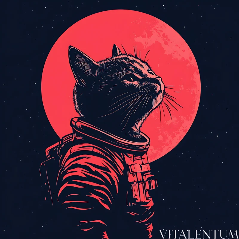 Feline Space Explorer AI Image