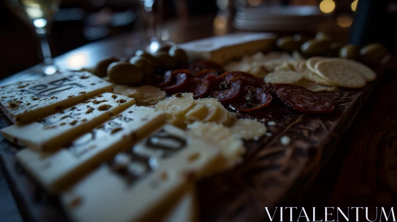 Exquisite Cheese Board: A Culinary Delight AI Image