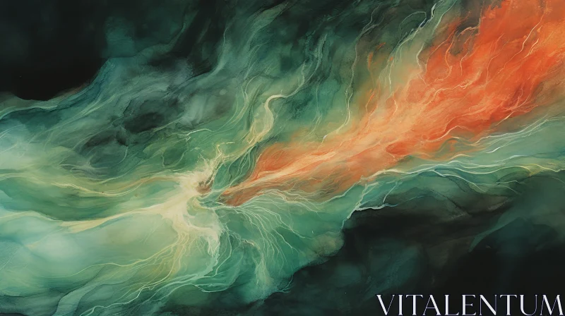 Fluid Motion Abstract Painting AI Image