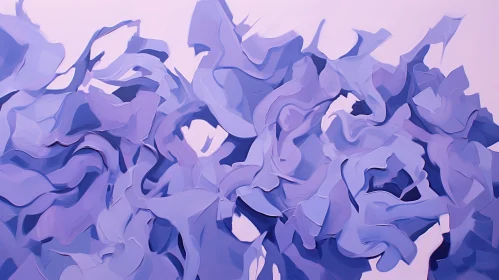 Lilac Brushstrokes Abstract Painting - Light and Shadow Artwork