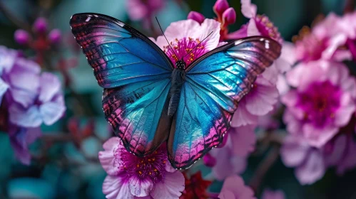Closeup Butterfly on Delicate Flower - Nature Photograph