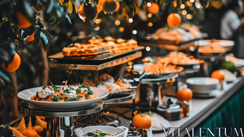 Exquisite Buffet Table: A Feast for the Senses AI Image