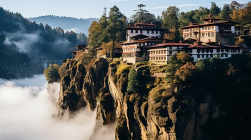 Majestic Monastery on Cliff | Craftsmanship | UHD Image