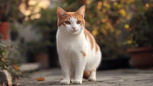 Serene Feline in Outdoor Setting