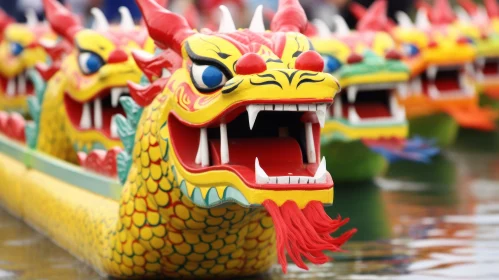 Colorful Dragon Boats: A Captivating Display of Chinese Tradition